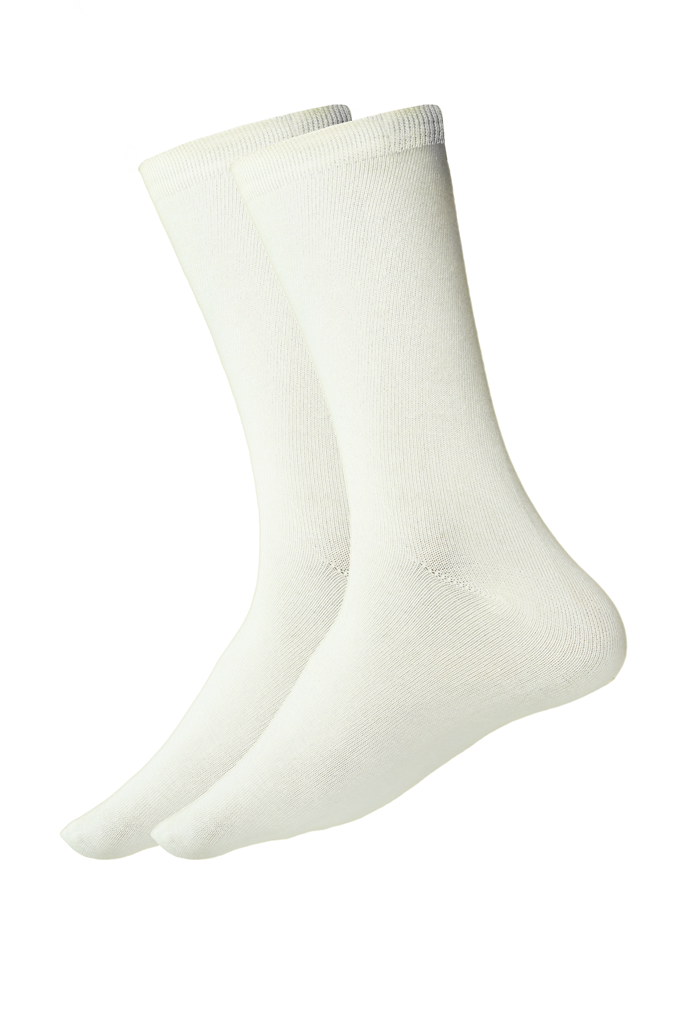 Bamboo Fabric Socks | Super Comfortable,Ultrasoft, Anti Bacterial Briefs, Moisture Wicking | Set Of 2 | White