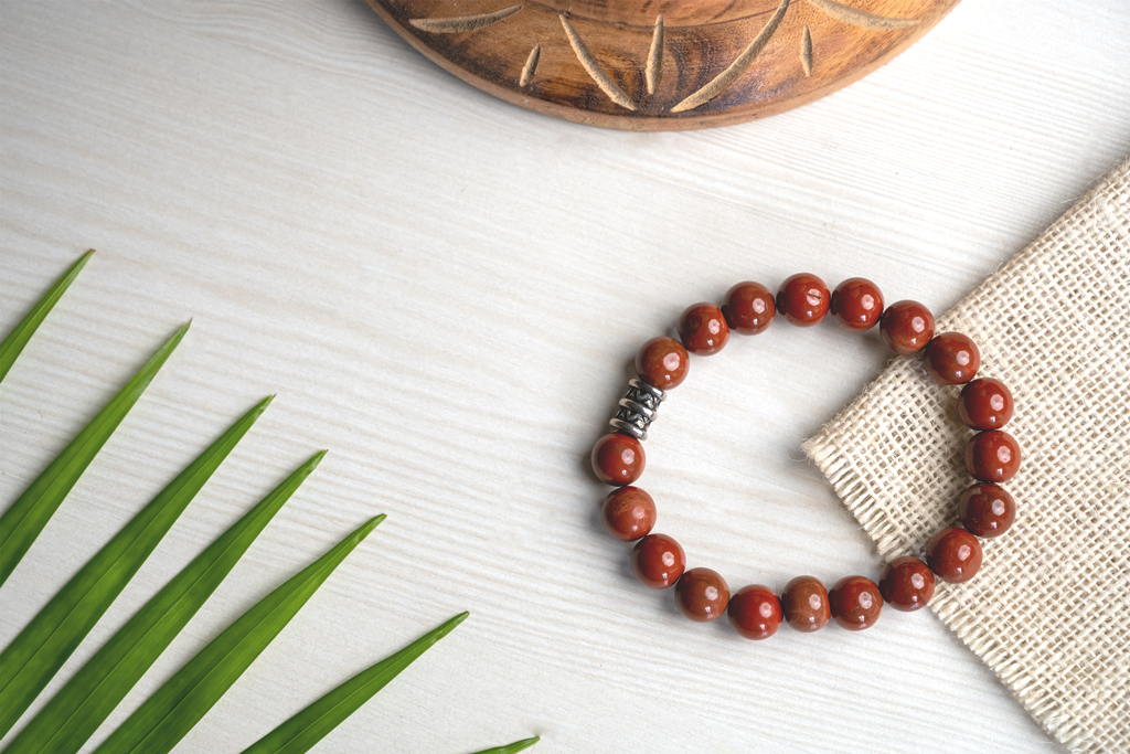 ORIGINAL RED JASPER BRACELET FOR BALANCE, ENDURANCE AND EMOTIONAL WELLBEING