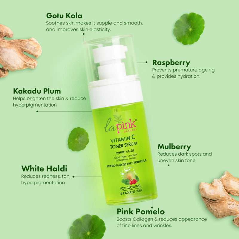 La Pink Vitamin C White Haldi Face Toner Serum 50ml