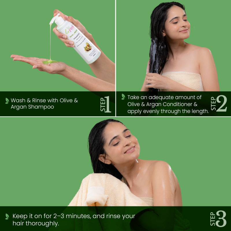 La Pink Olive & Argan Conditioner for Smooth and Frizz-Free Hair 250ml