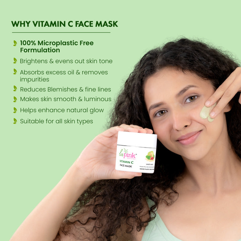 La Pink Vitamin C White Haldi Face Mask  100gm
