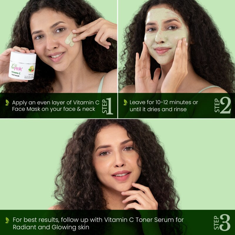 La Pink Vitamin C White Haldi Face Mask  100gm