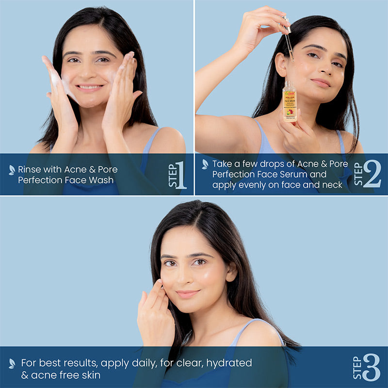 La Pink Acne & Pore Perfection Face Serum with White Haldi for Acne Reduction & Even Skin Tone  30ml