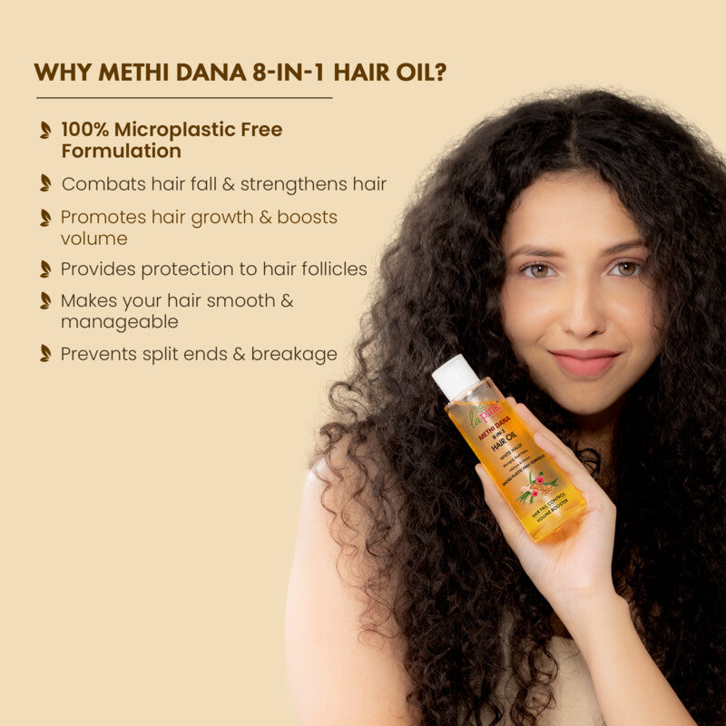 La Pink Methi Dana 8-in-1 Hair Oil for Hair Fall Control  150ml