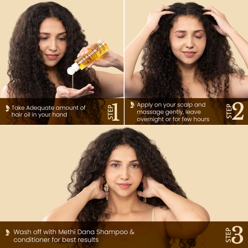 La Pink Methi Dana 8-in-1 Hair Oil for Hair Fall Control  150ml