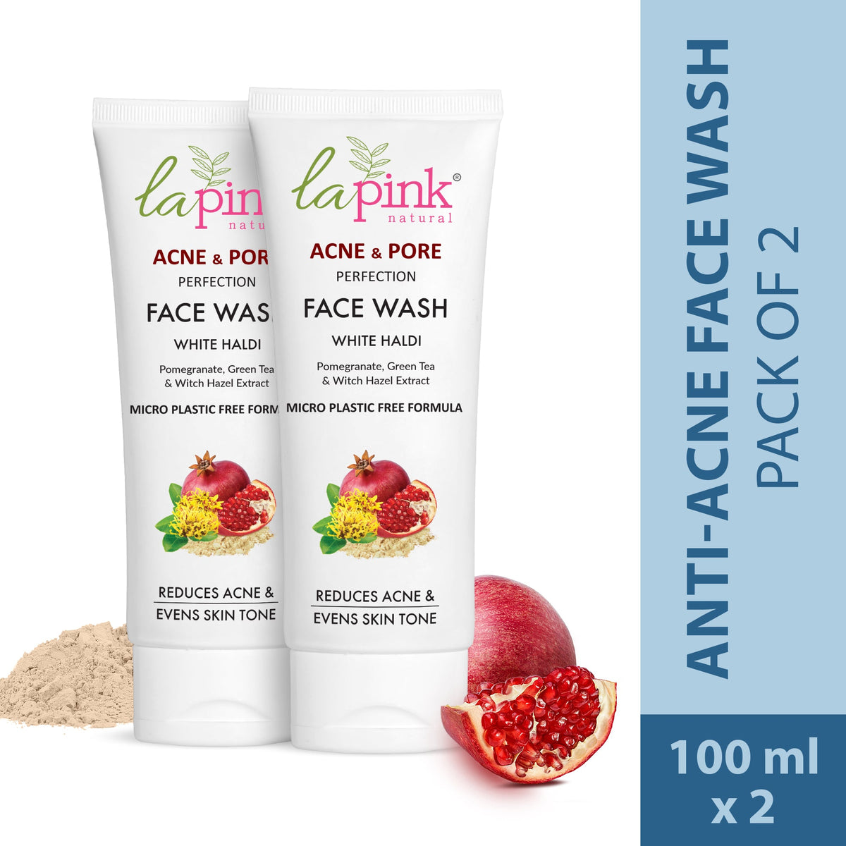 Acne & Pore Perfection Face Wash with White Haldi for Acne Reduction & Even Skin Tone  (Pack of 2)