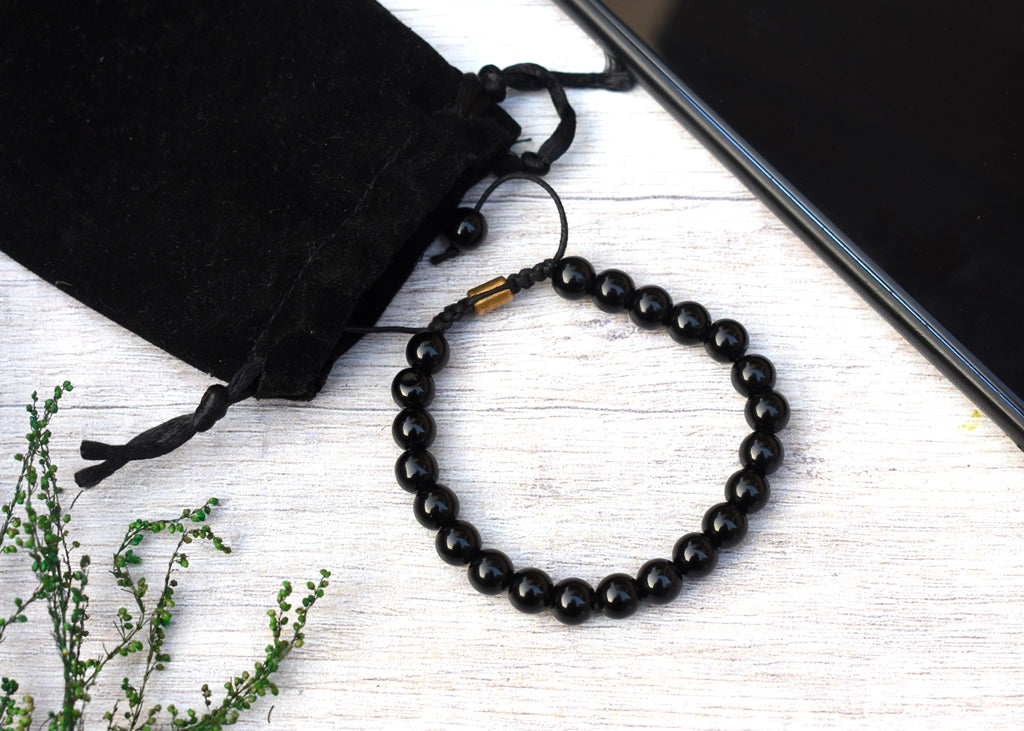 NATURAL ONYX BRACELET FOR PROTECTION, HEALTH AND BALANCE