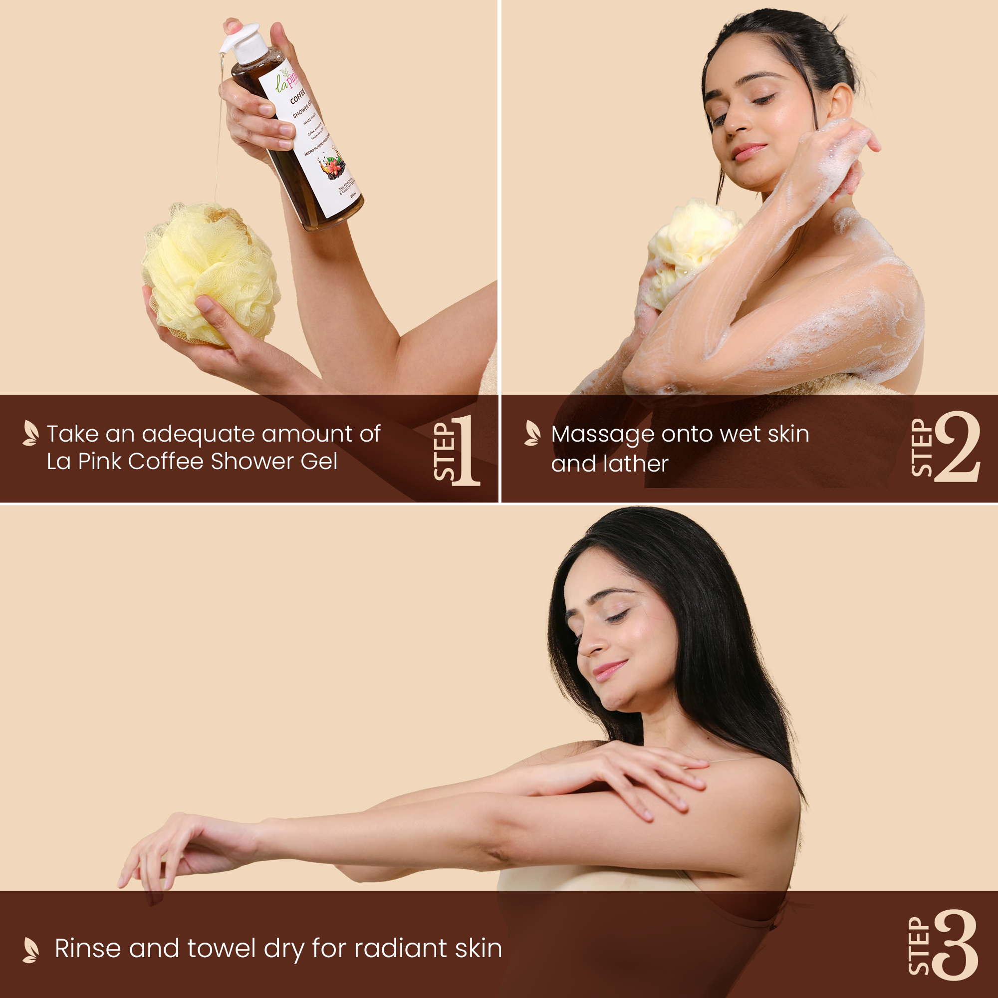 La Pink Lily Blossom Shower Gel with White Haldi for Soothing and Calming Skin 250 ML