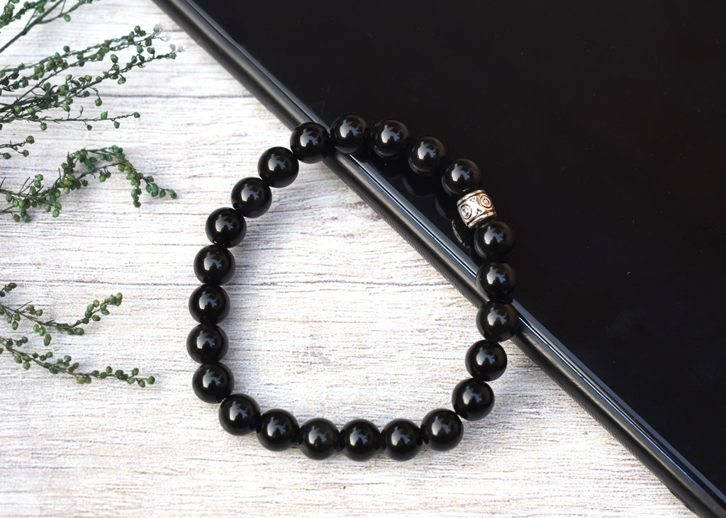 REAL OBSIDIAN BRACELET FOR BALANCE AND EMOTIONAL WELLBEING