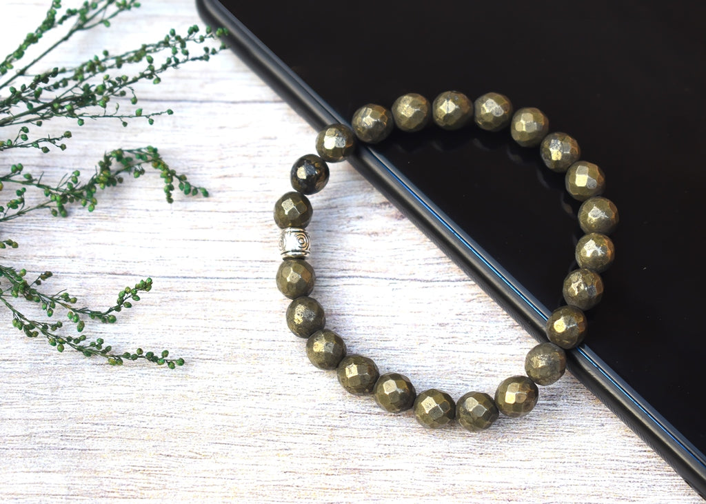 NATURAL PYRITE BRACELET FOR CREATIVITY AND ENERGY