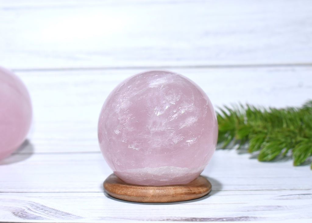 Real Rose Quartz Healing Ball For Love, Compassion, Emotions & Relationships