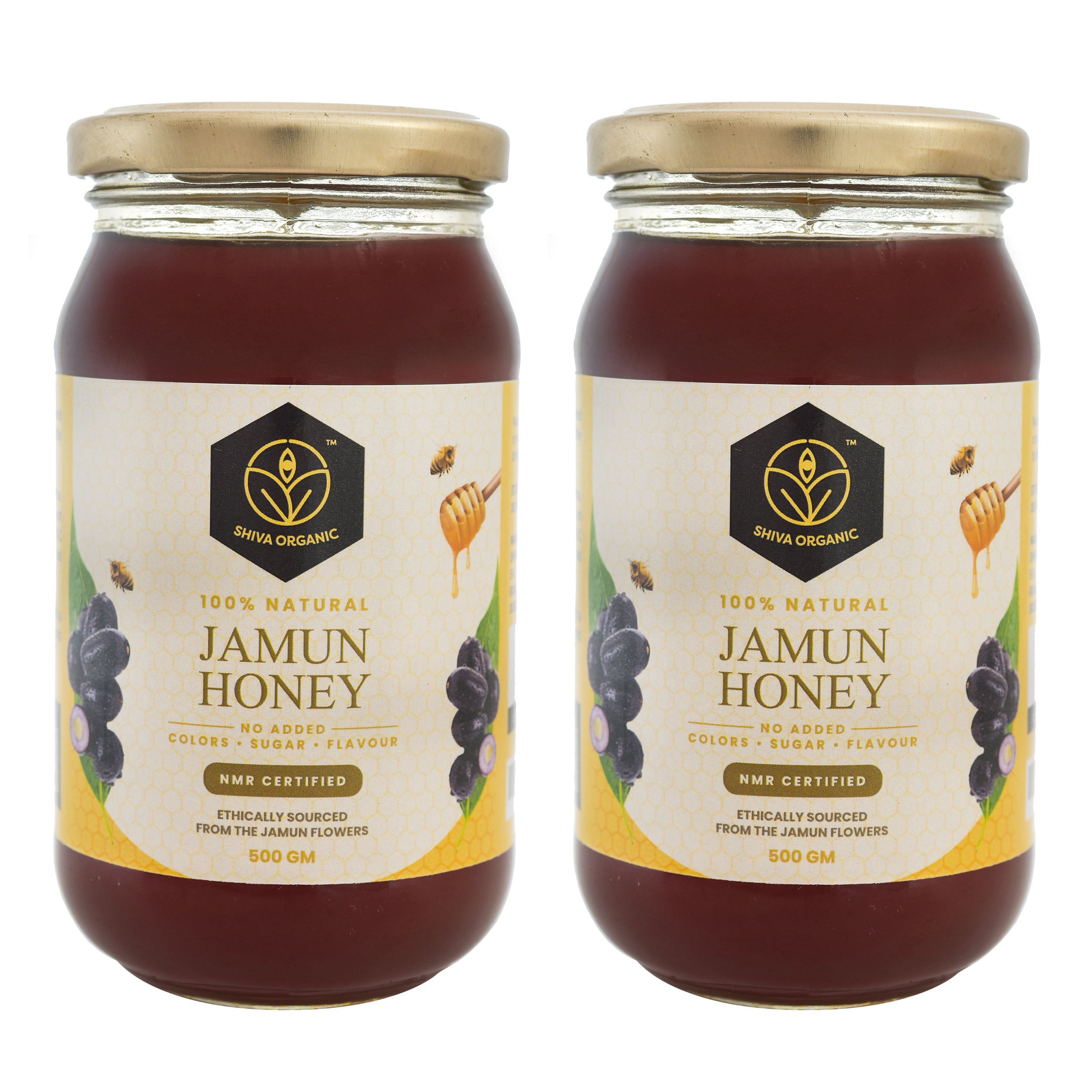 Shiva Organic Jamun Honey 1 KG NMR Tested 100% Natural Healthy and Pure Honey No Added Sugar Flavour Unadulterated Sourced ethically from Jamun flowers