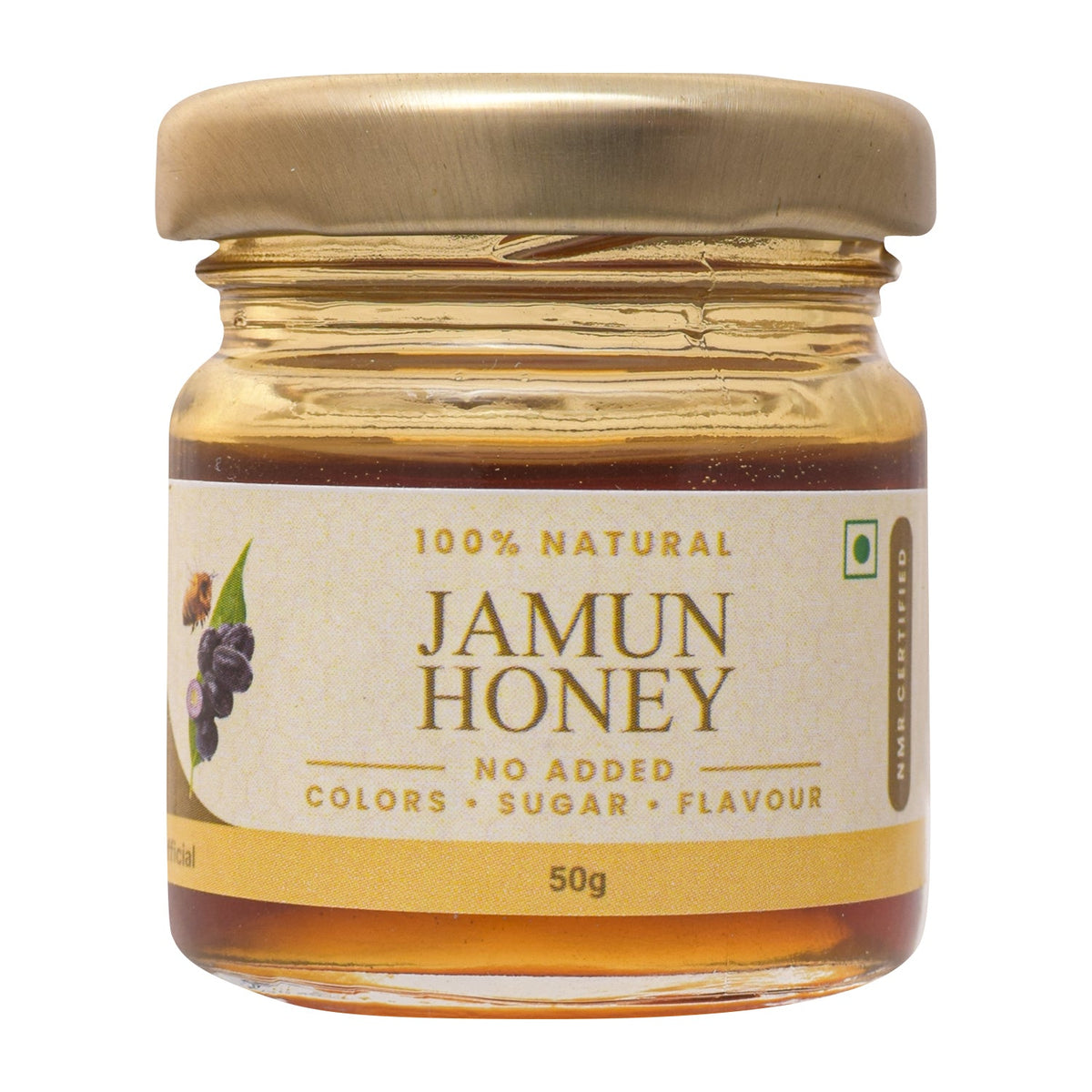 Shiva Organic Honey 50 grams NMR certified 100% Natural Healthy and Pure Honey No Added Sugar Flavour Unadulterated Sourced ethically (Pack Of 1) (Jamun Honey)