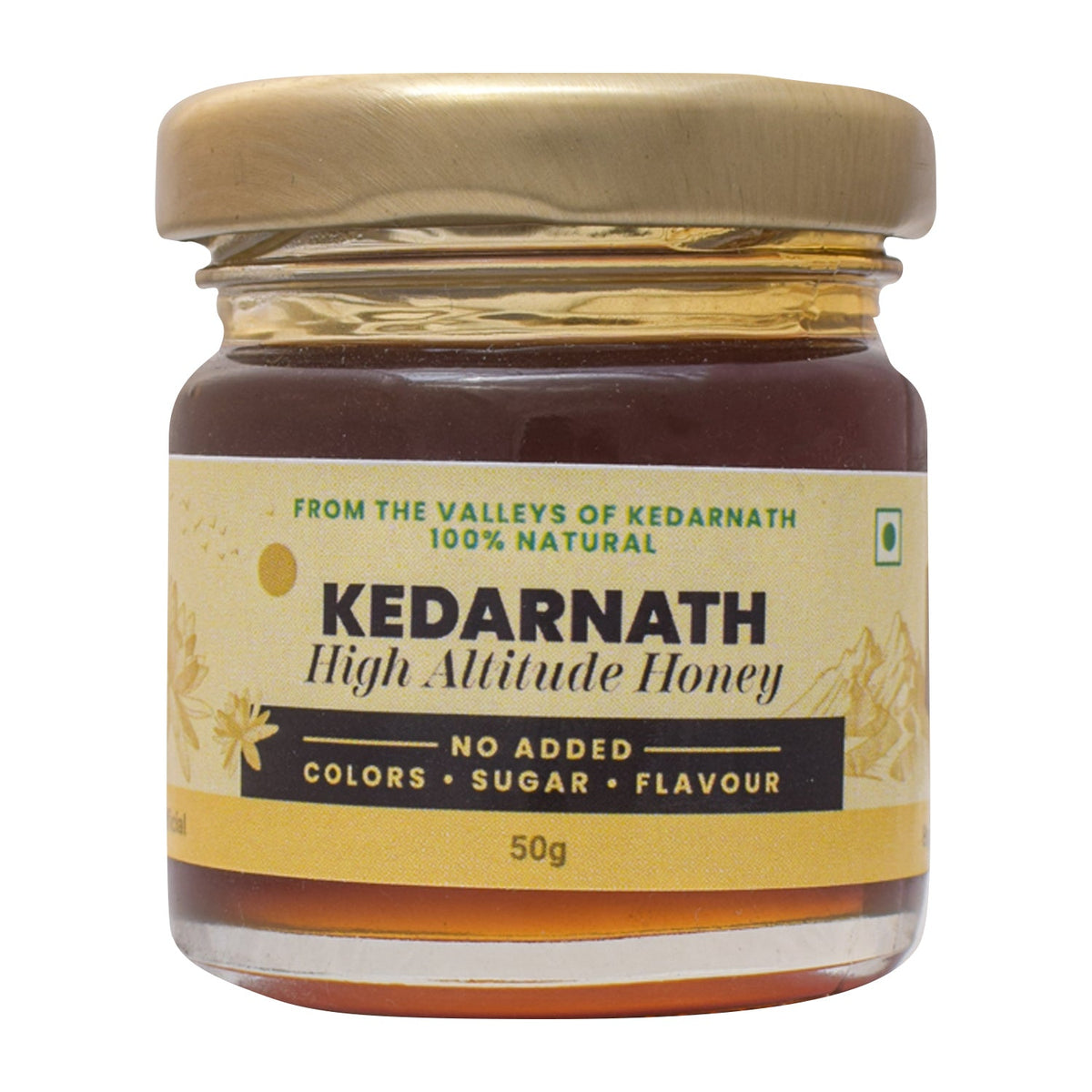 Shiva Organic High Altitude Himalyan Kedarnath Honey Pure and Natural Honey from Himalayan range No added sugar - 50g