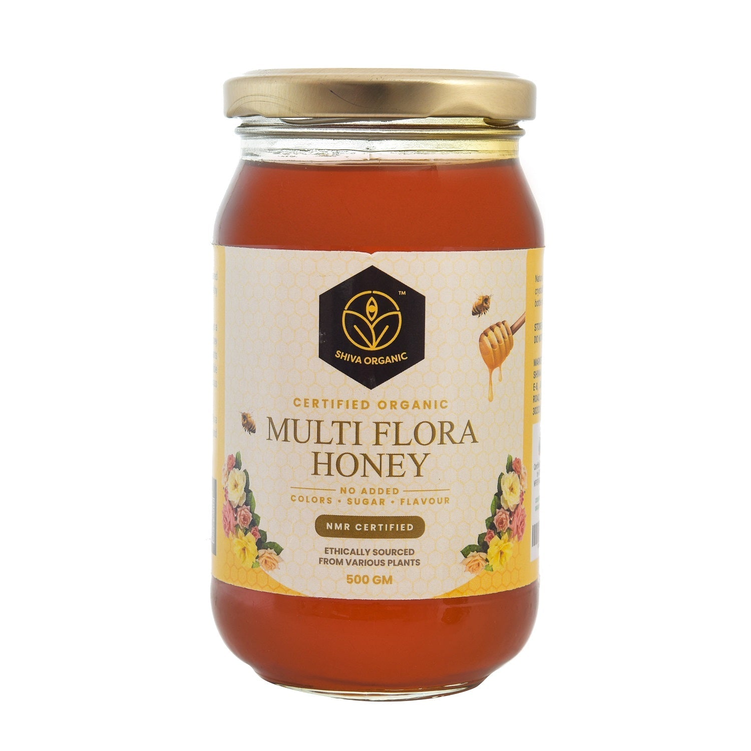 Shiva Organic Natural Nectar Multi Flora Honey-500gm | 100% Raw Pure Honey | NMR Tested | Tasty