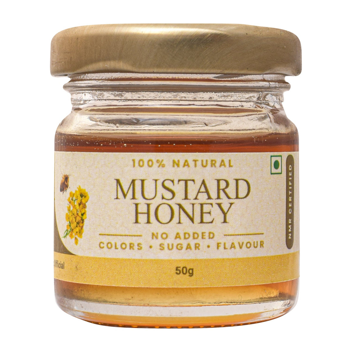 Shiva Organic Mustard Honey 50 grams NMR certified 100% Natural Healthy and Pure Honey No Added Sugar Flavour Unadulterated Sourced ethically