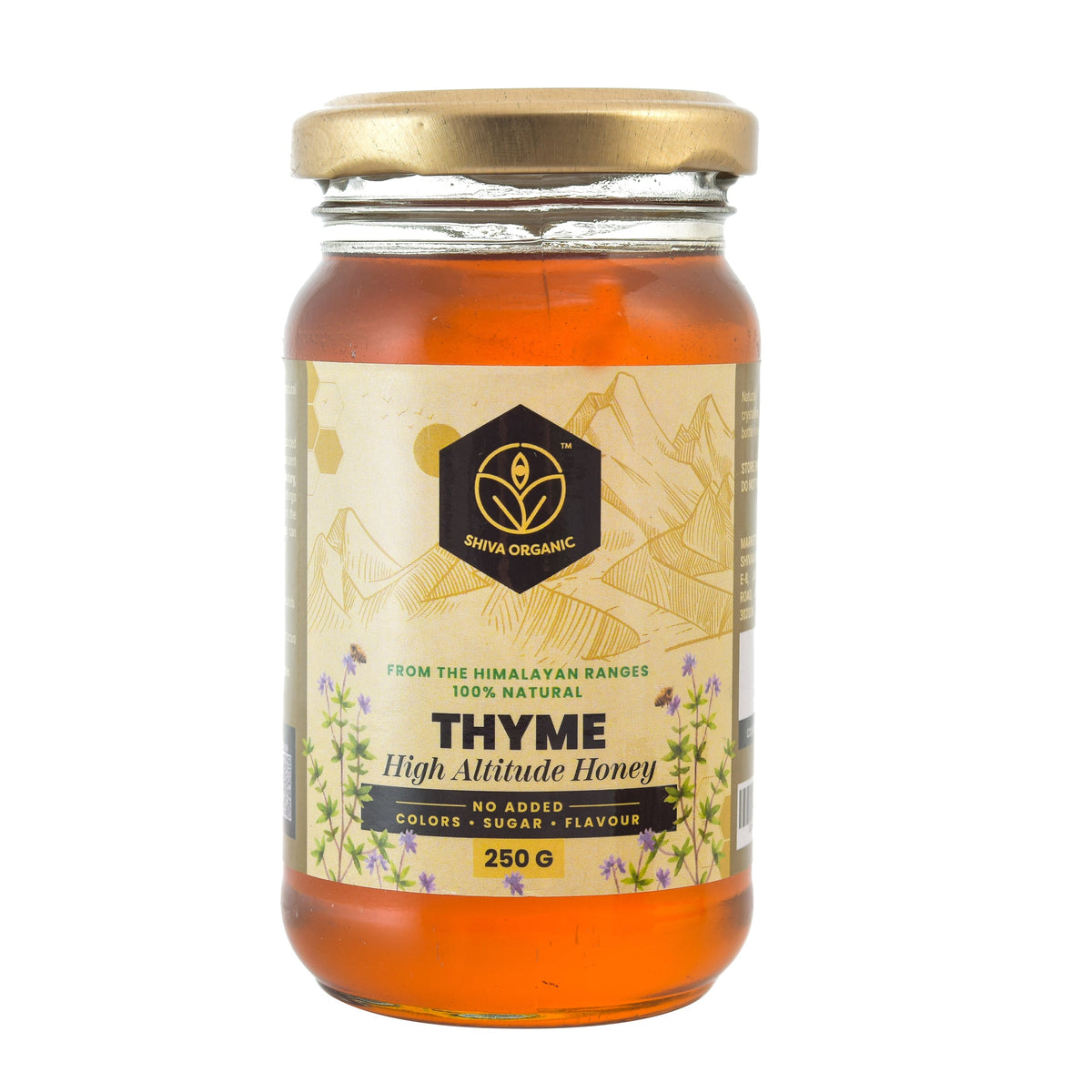 Shiva Organic High Altitude Thyme Honey | NMR Certified - 250 g