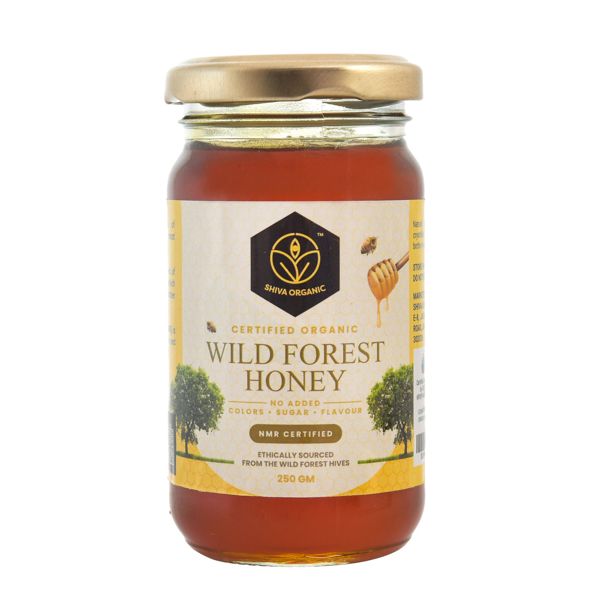 Shiva Organic Wild Forest Honey - 250gm | NMR and NPOP certified | 100% Natural Healthy and Pure Honey | No Added Sugar Flavour