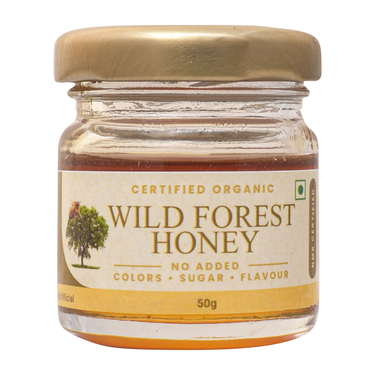 Shiva Organic Honey 50 grams NMR certified 100% Natural Healthy and Pure Honey No Added Sugar Flavour Unadulterated Sourced ethically (Pack Of 1) (Wild Forest Honey - Certified Organic)