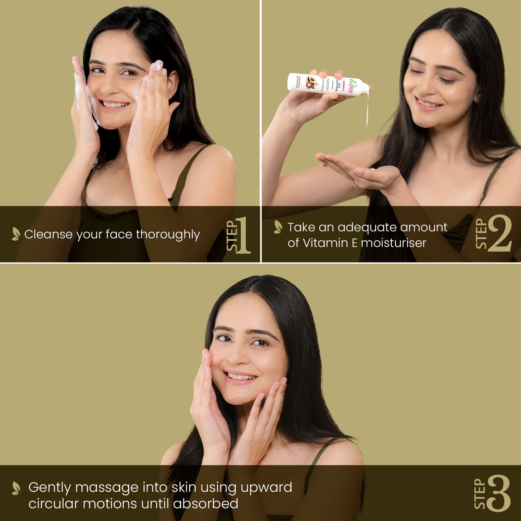 La Pink Vitamin E Face Moisturiser with White Haldi for Glow & Moisturization 50 gm