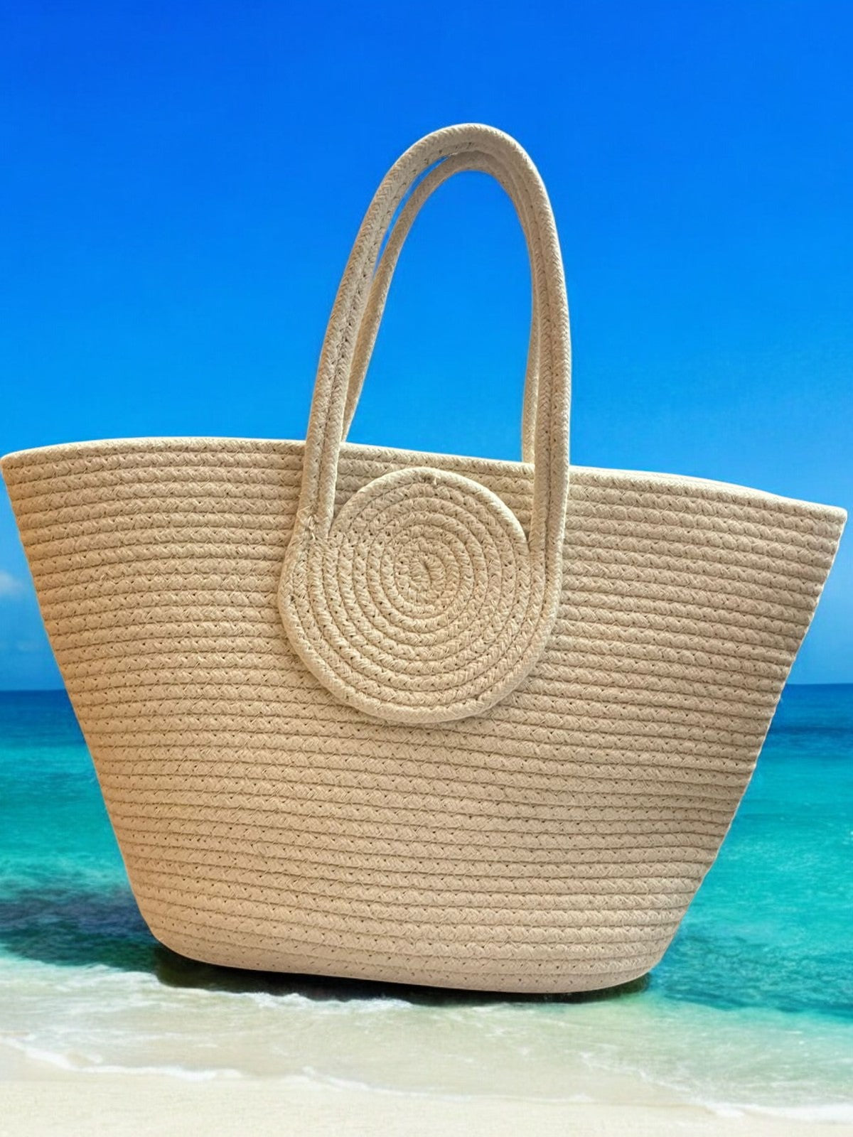 Trendy White Boat shape Tote Bag