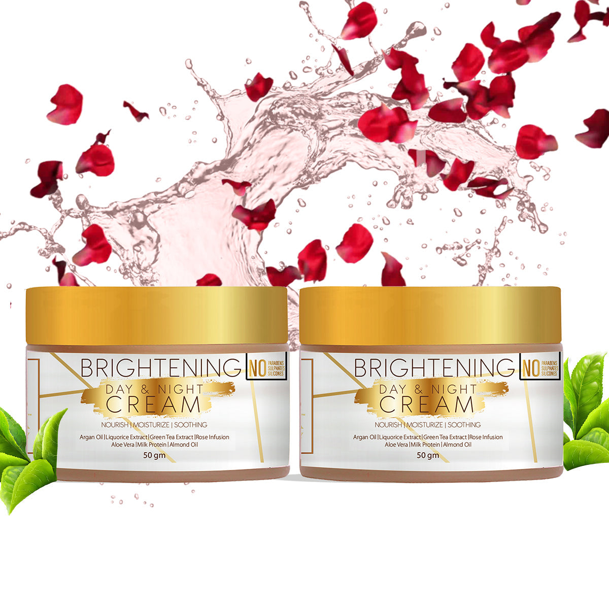 Brightening Face Cream With Anti Ageing Properties | Contains Green Tea, Rose, 50 GM