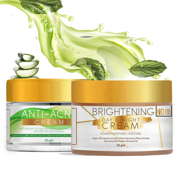 Samisha Organic Youthful Skin Combo - Anti Acne & Brightness Cream