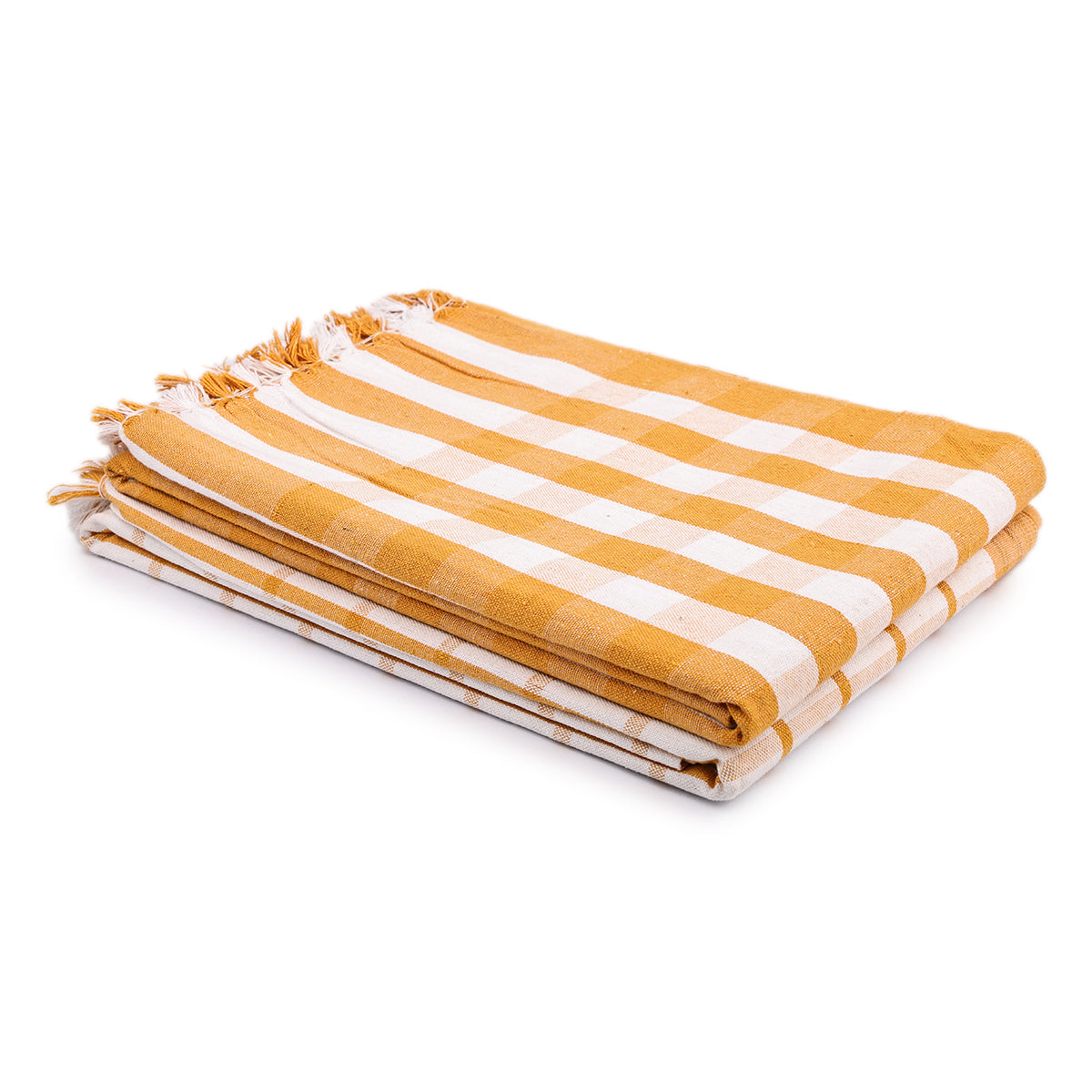 liya handloom multi color cotton bath towels/big towel combo pack of 2 (YELLOW+WHITE&YELLOW)