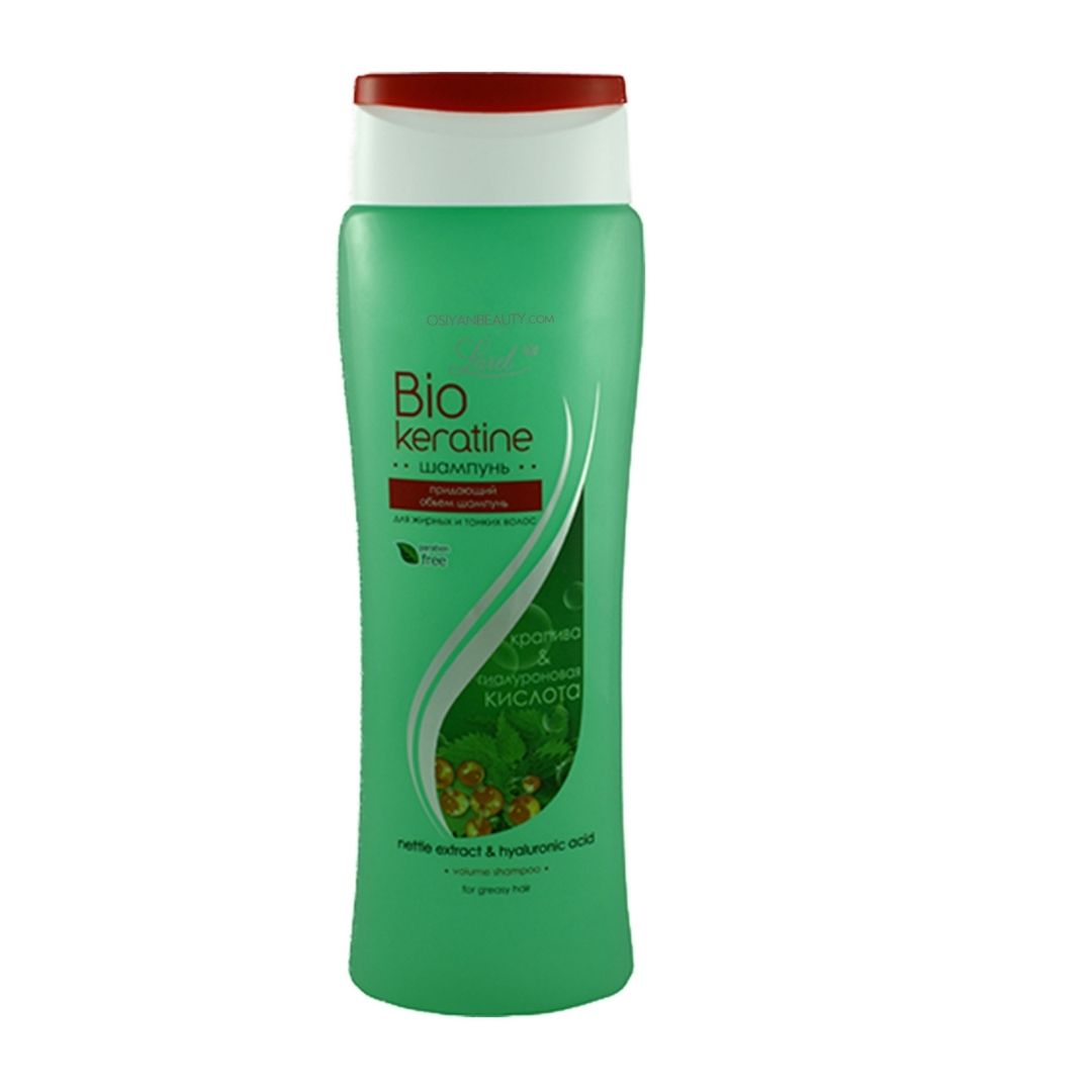 BIO KERATINE Shampoo with Nettle extract & hyaluronic acid or greasy hair(made in Europe)