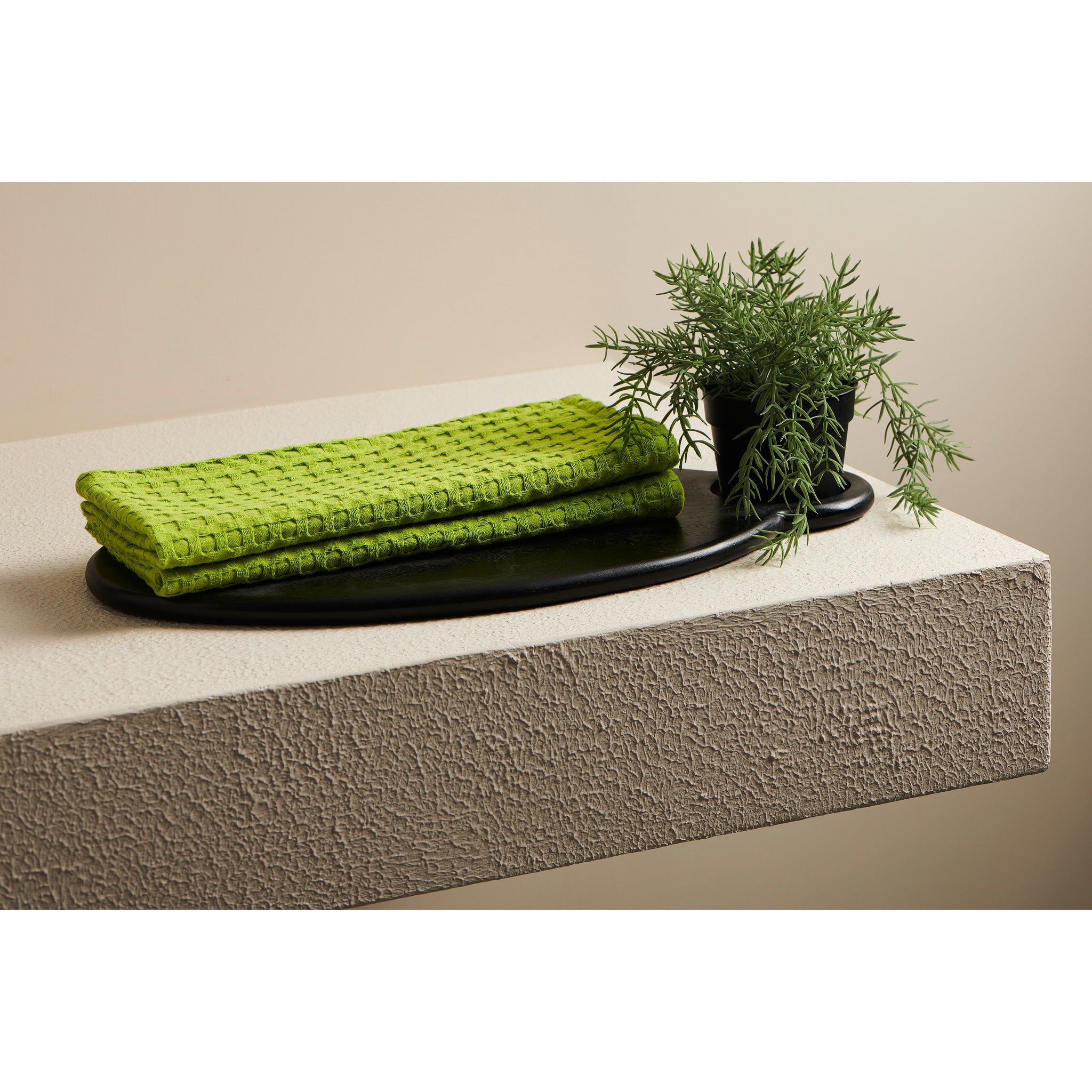 Crayon Solid Textured Waffle Bath Towel -spring