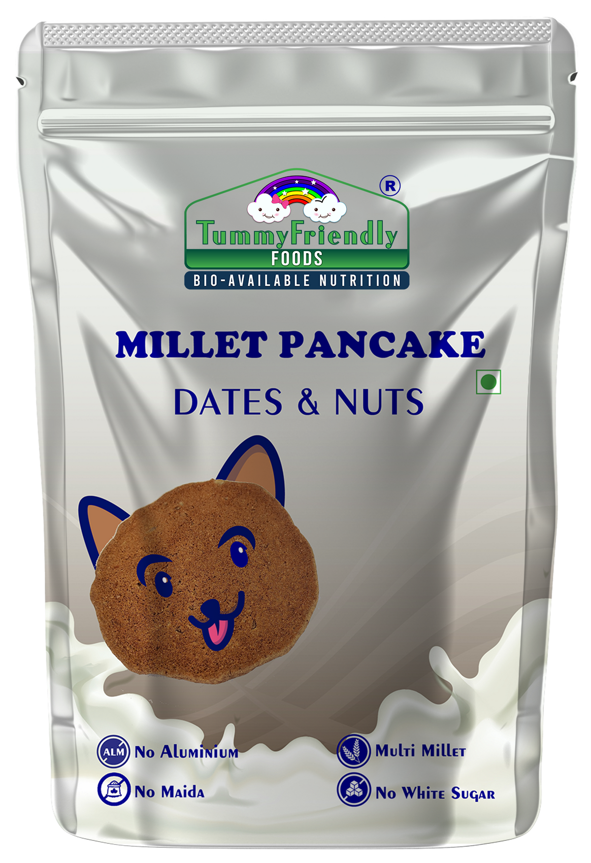 TummyFriendly Foods Aluminium-Free Millet Pancake Mix with Dates and Nuts 800 g