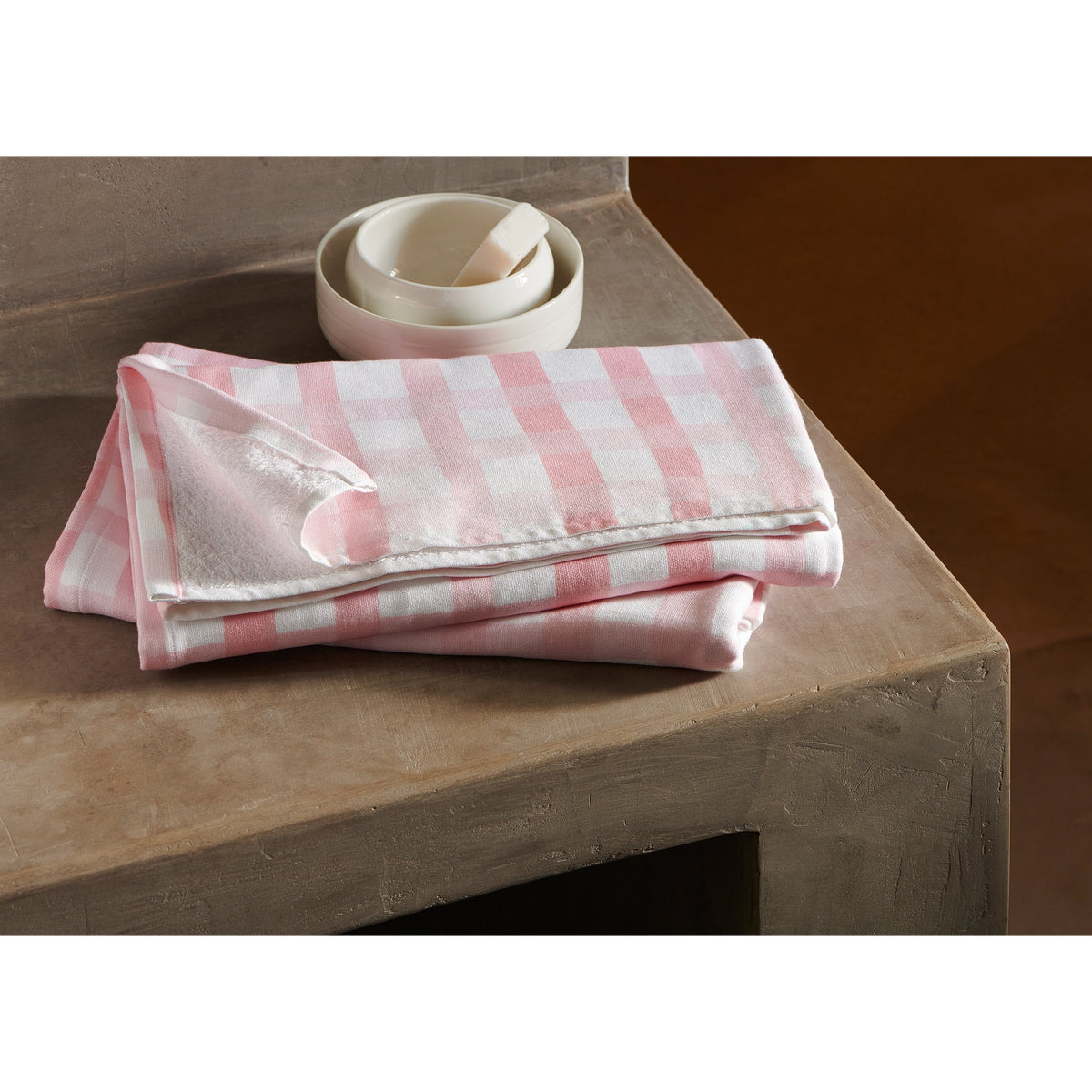 Gingham Hammam Terry Hand Towel