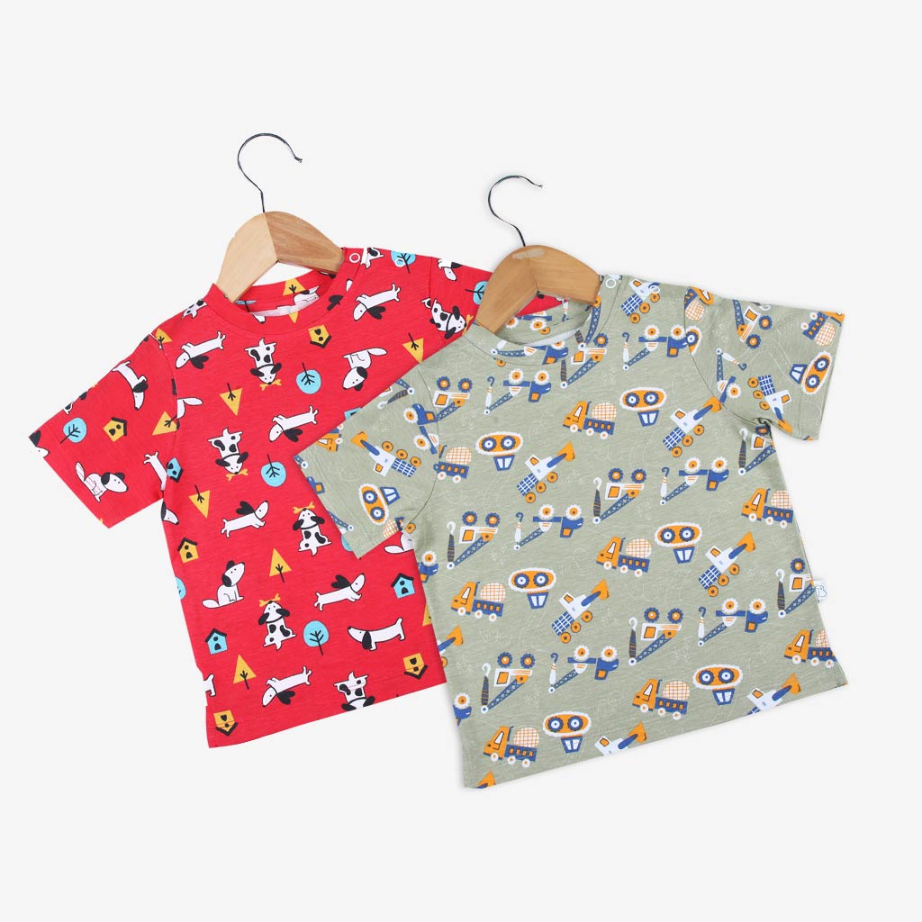 Short Sleeve Tee - 2 pack - Furry Love - Lil Builder