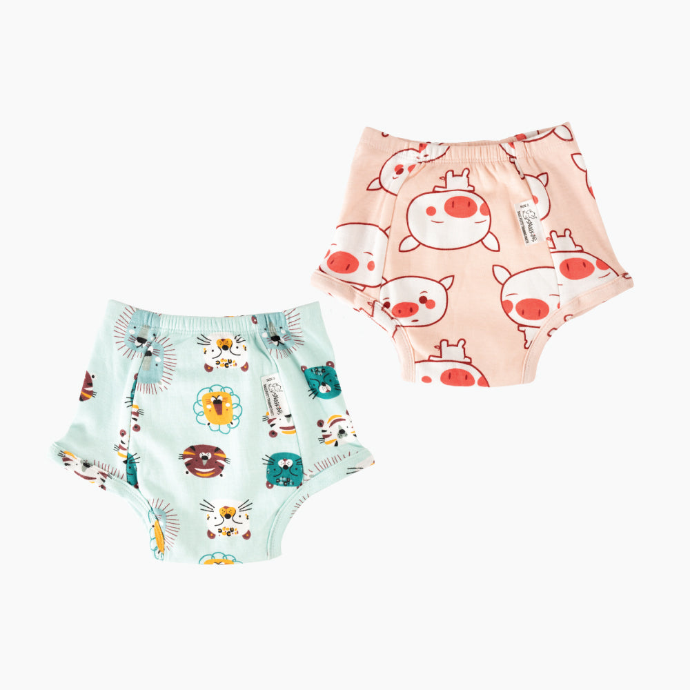 Snugkins - Snug Potty Training Pull-up Pants for Babies/ Toddlers/Kids. Snug Farm Collection  (Size 1, Fits 1 years – 2 years) - Pack of 2