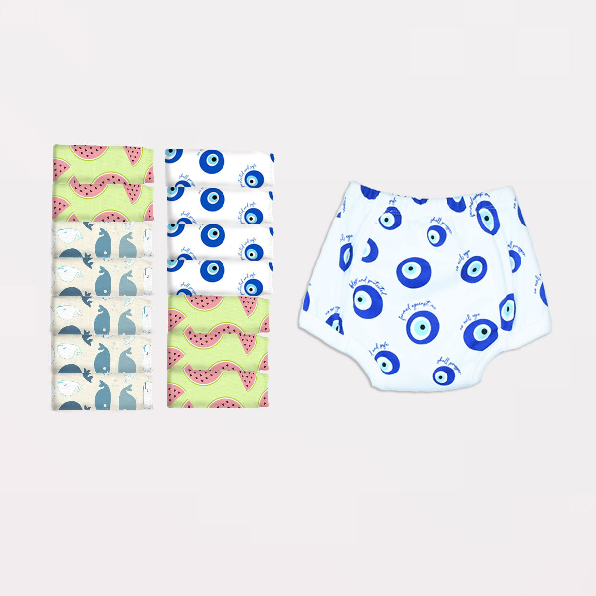 Snugkins - Snug Potty Training Pull-up Pants Kids 100% Cotton (Size 3, Fits 3-4 years) - Pack of 15 - Playtime Trio