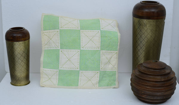 up cycled pure linen kantha cushion covers