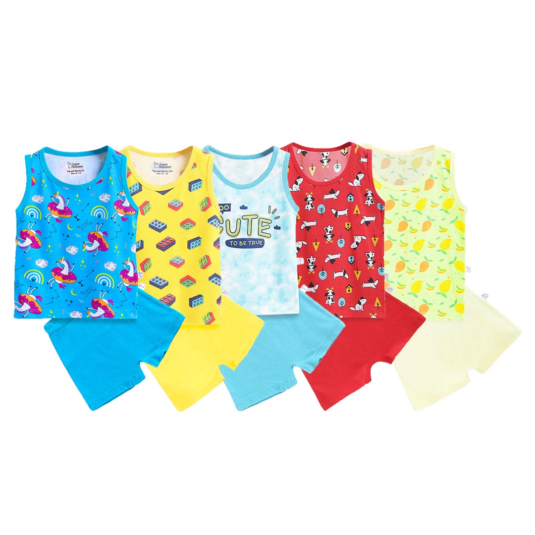 Top & Shorts Set - Buy 4 Get 1 FREE