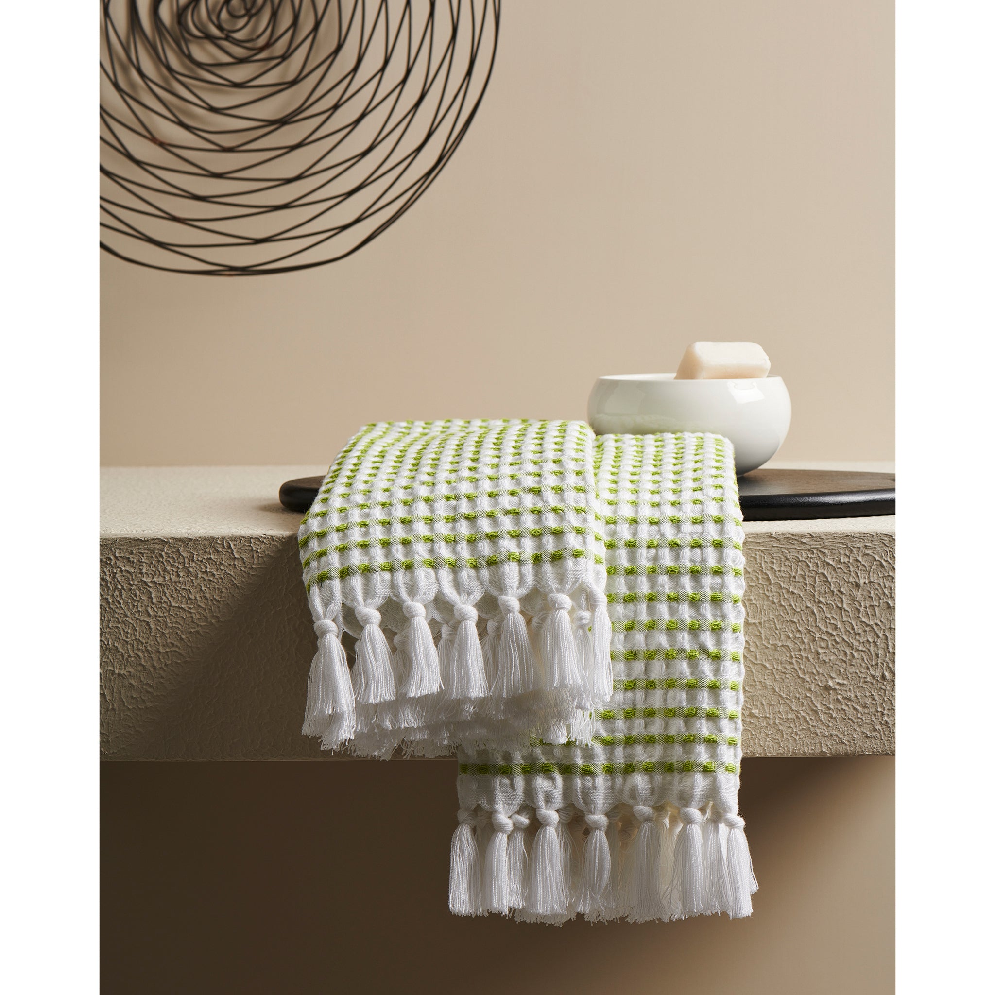 Sprinkle Box Waffle Bath Towel-kiwi