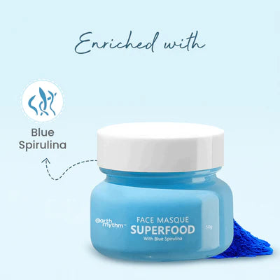 Superfood Face Masque
With Blue Spirulina & Squalane