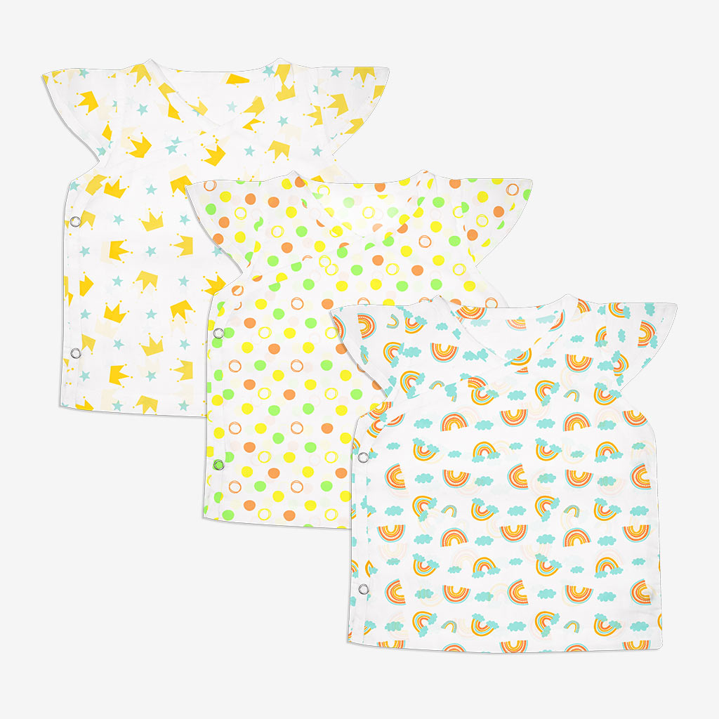 Dry Feel Langot with Mulmul Jhabla - Pack of 3 - Sparkle and Shine Collection