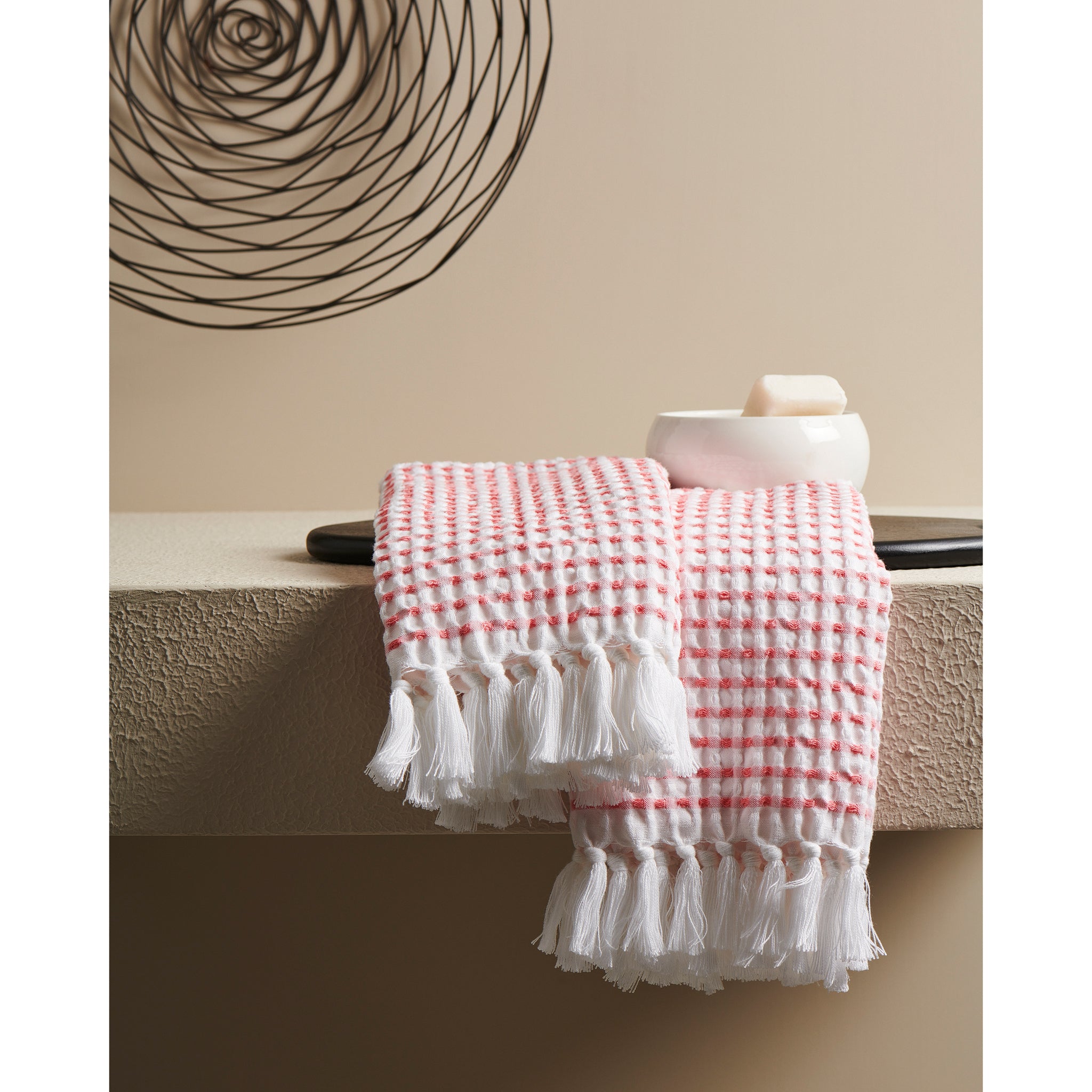 Sprinkle Box Waffle Bath Towel-melon