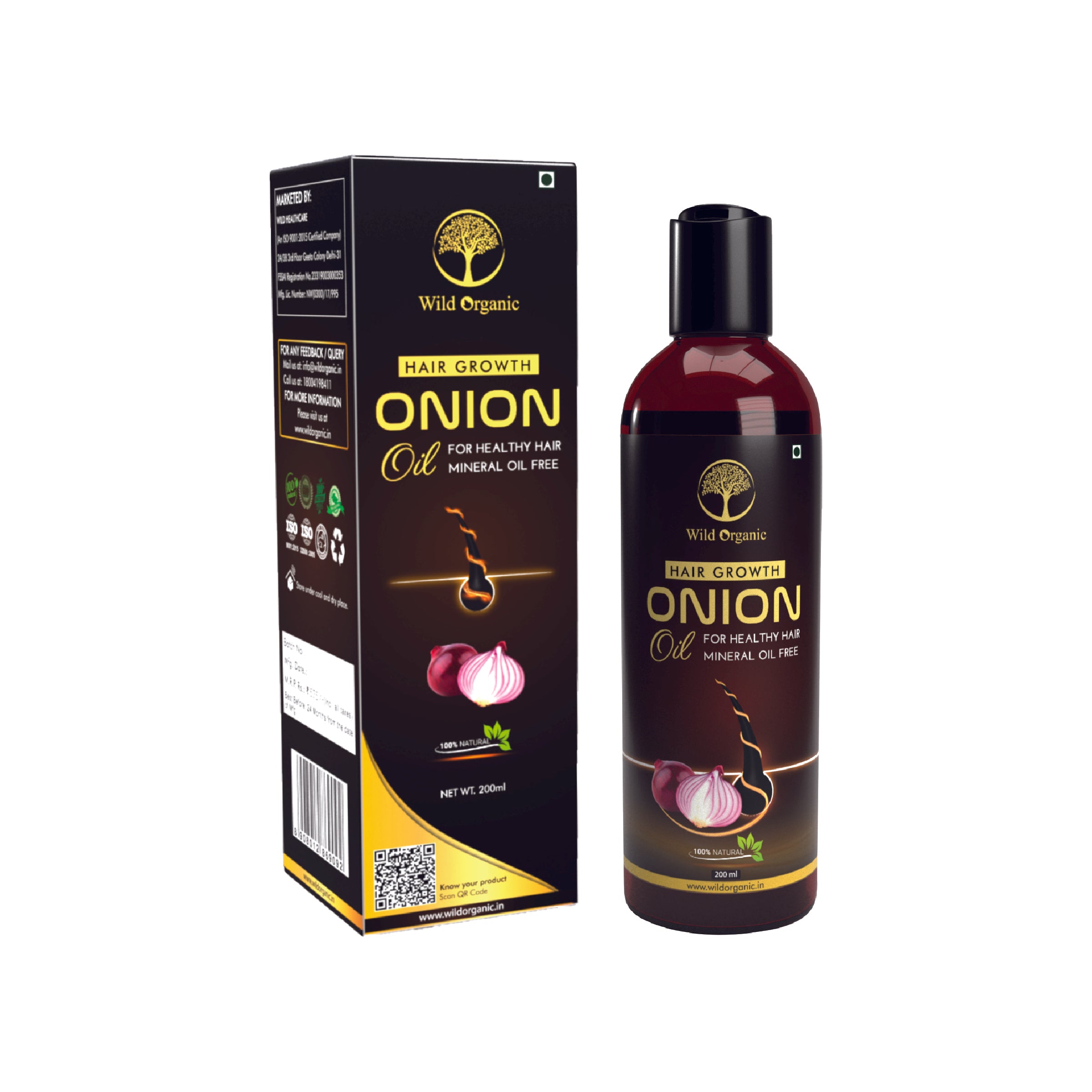 Onion hair oil without mineral oil For hair Fall Control 200ml