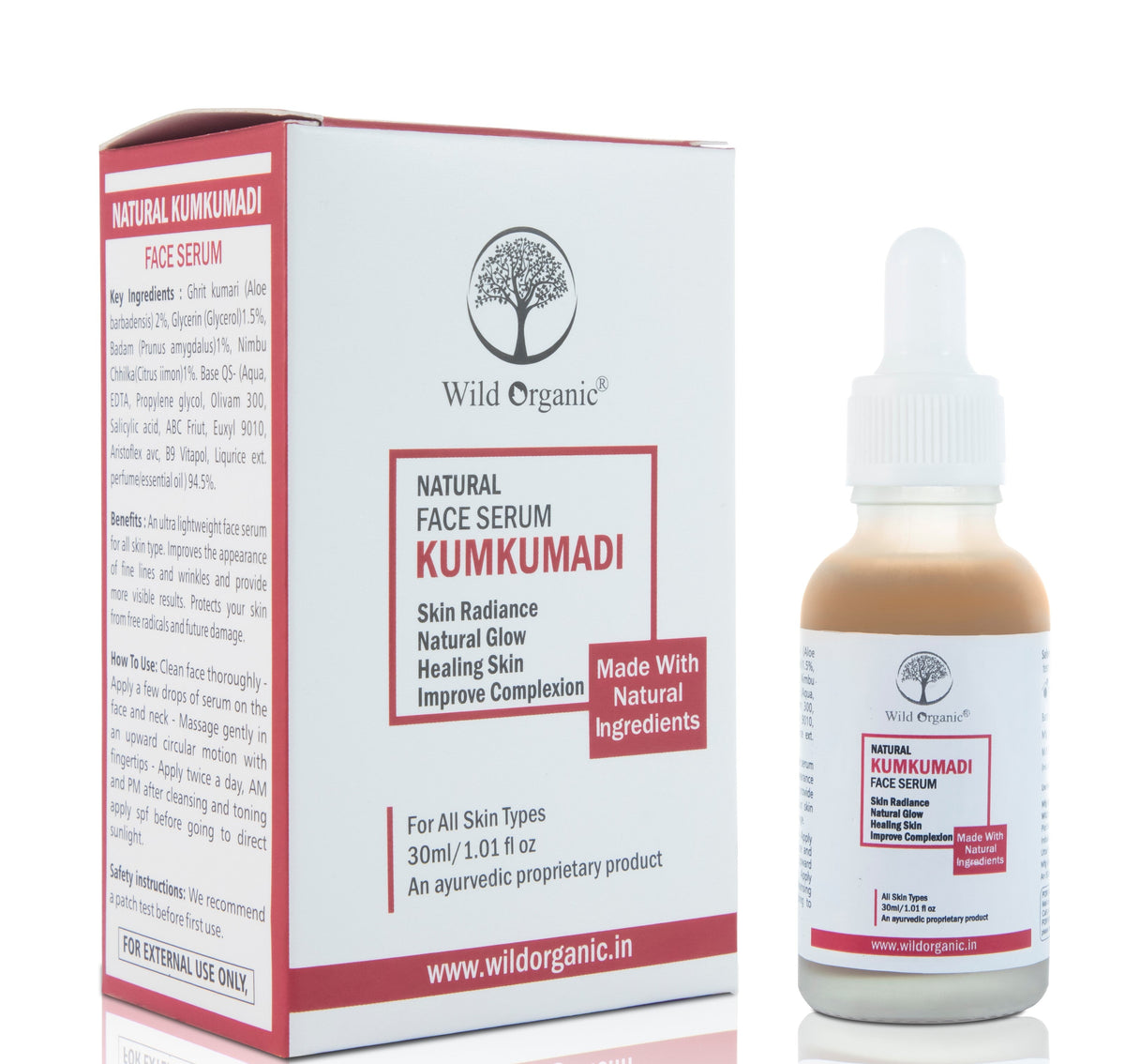 Kumkumadi Face Serum Natural Glow Improve Comlextion Healing Skin 30Ml