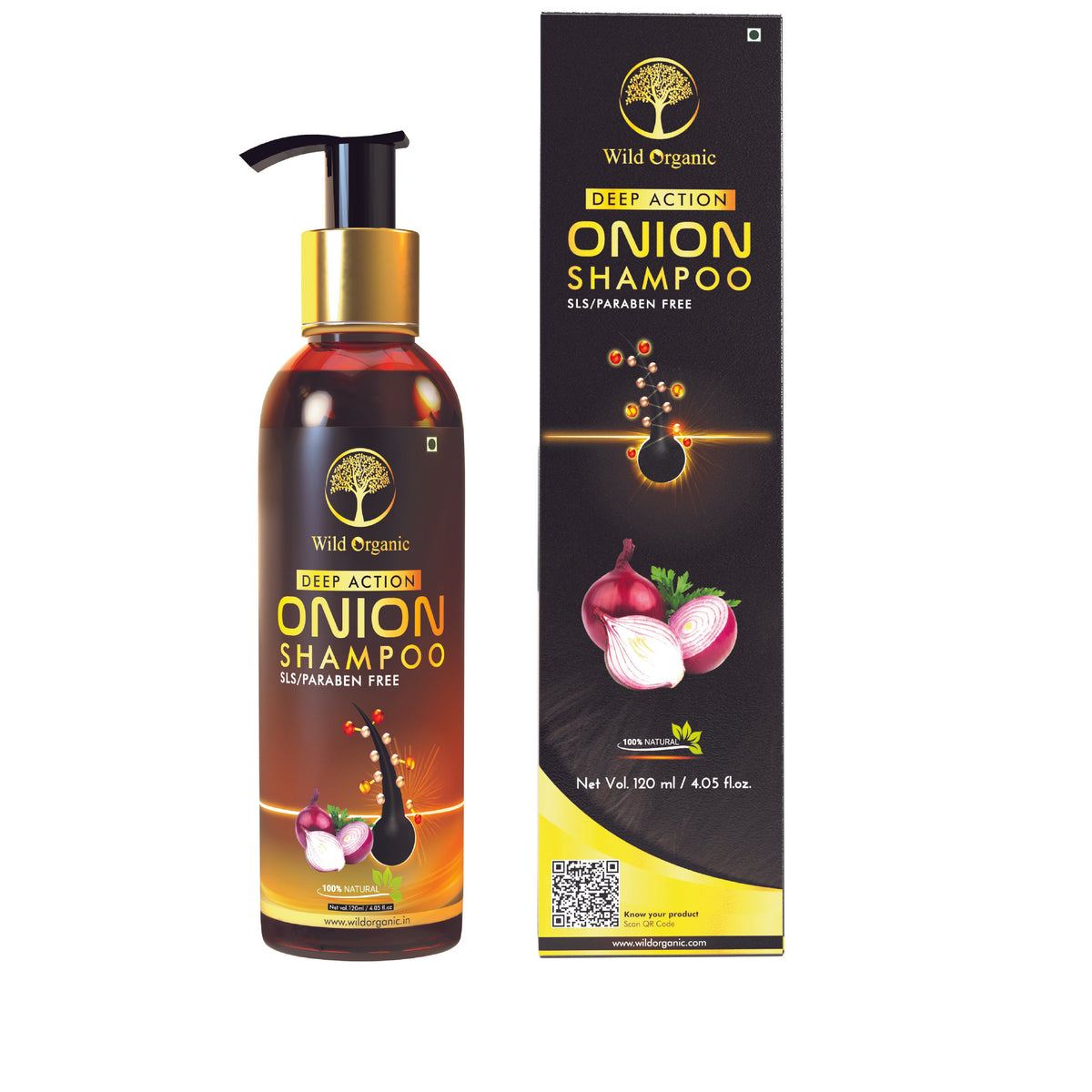 Onion shampoo sls and paraben free 120ml
