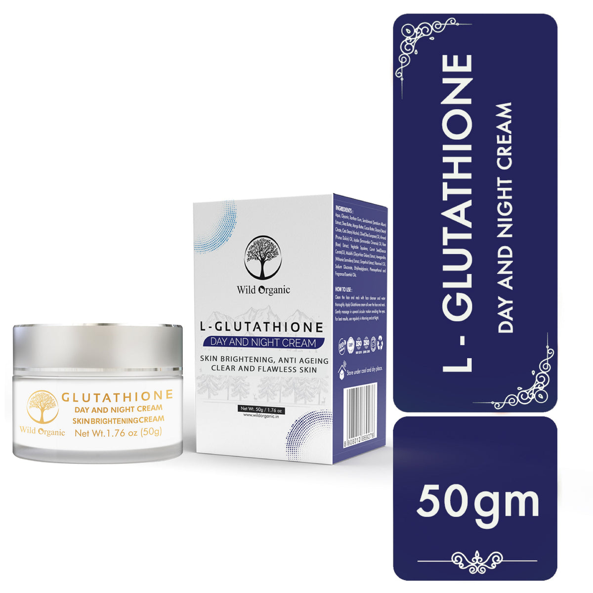 L-Glutathione Skin Brightening Day And Night Cream 50gm Emusa Sustainable L-Glutathione Skin Brightening Day And Night Cream 50gm Emusa Sustainable