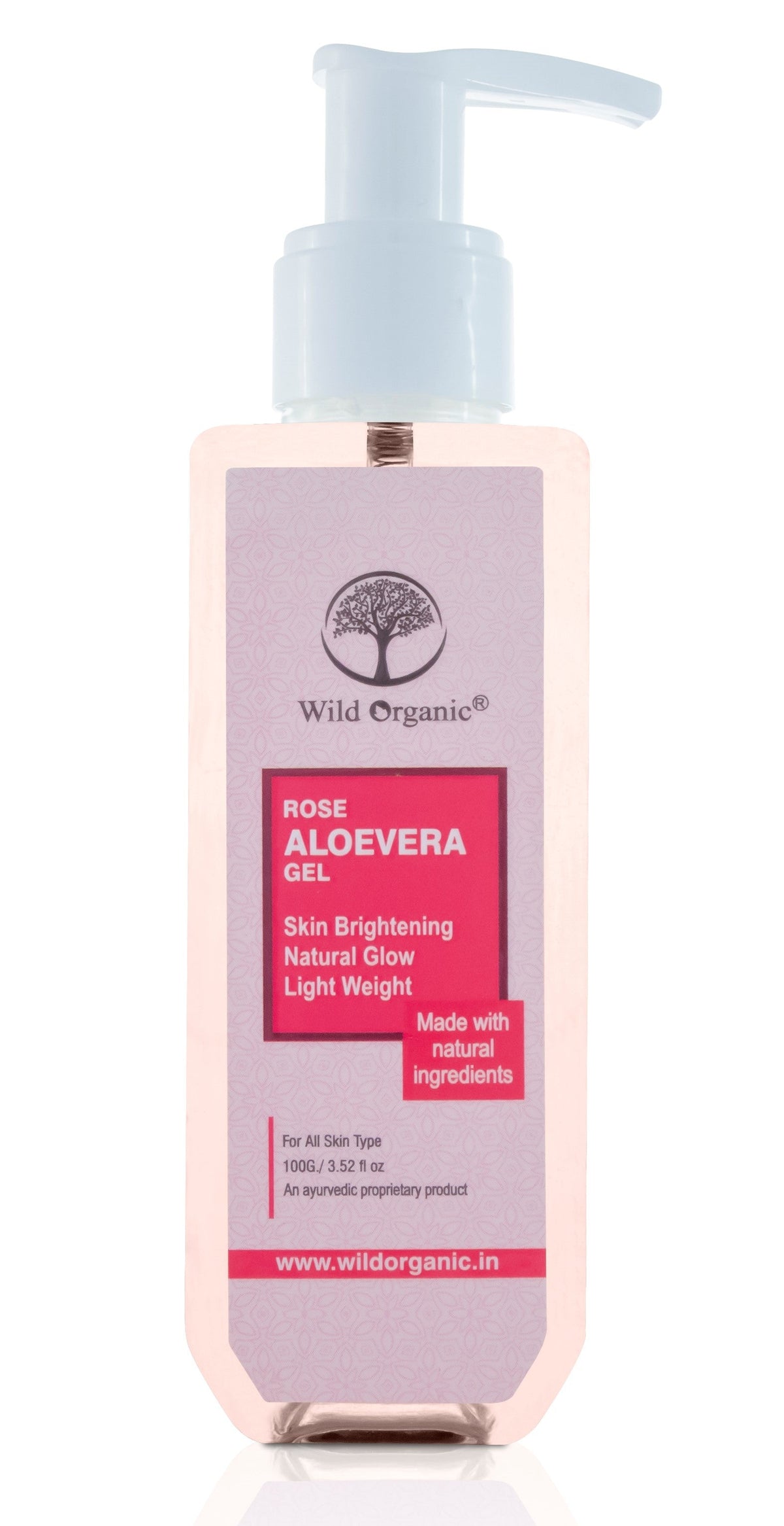 Rose Aloevera Gel Light Weight Natural Glow Brightening gel  100Gm