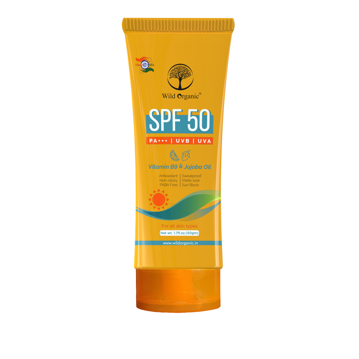 SPF 50 Sun Screen No White Cast Dry Touch Sweatproof