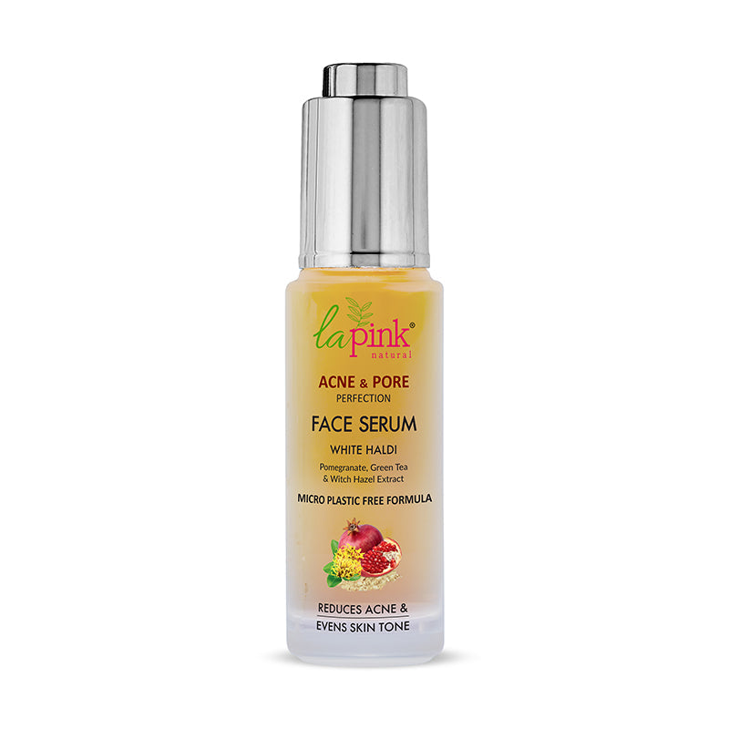 La Pink Acne & Pore Perfection Face Serum with White Haldi for Acne Reduction & Even Skin Tone  30ml