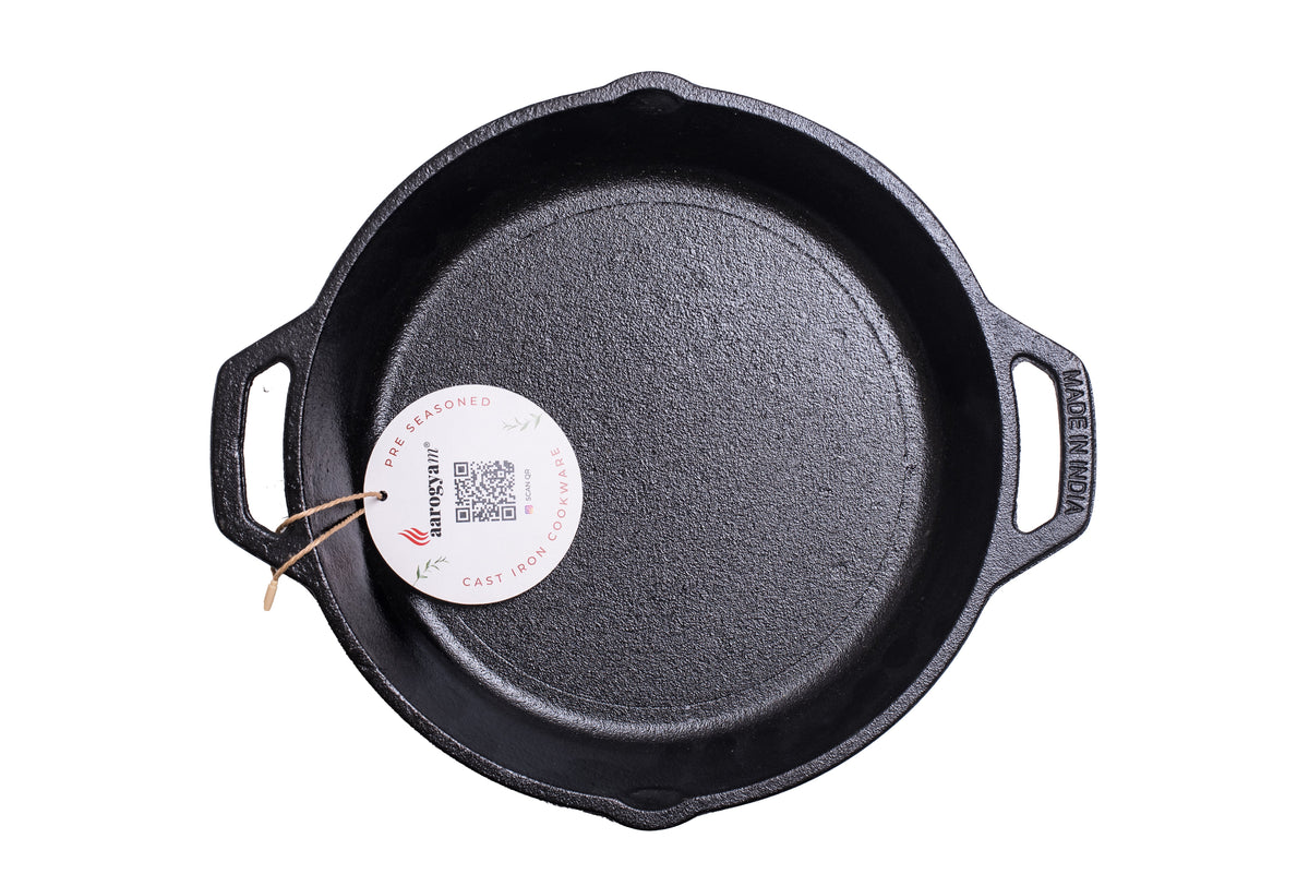 Aarogyam Cast Iron AAS round skillet without handle 2x10