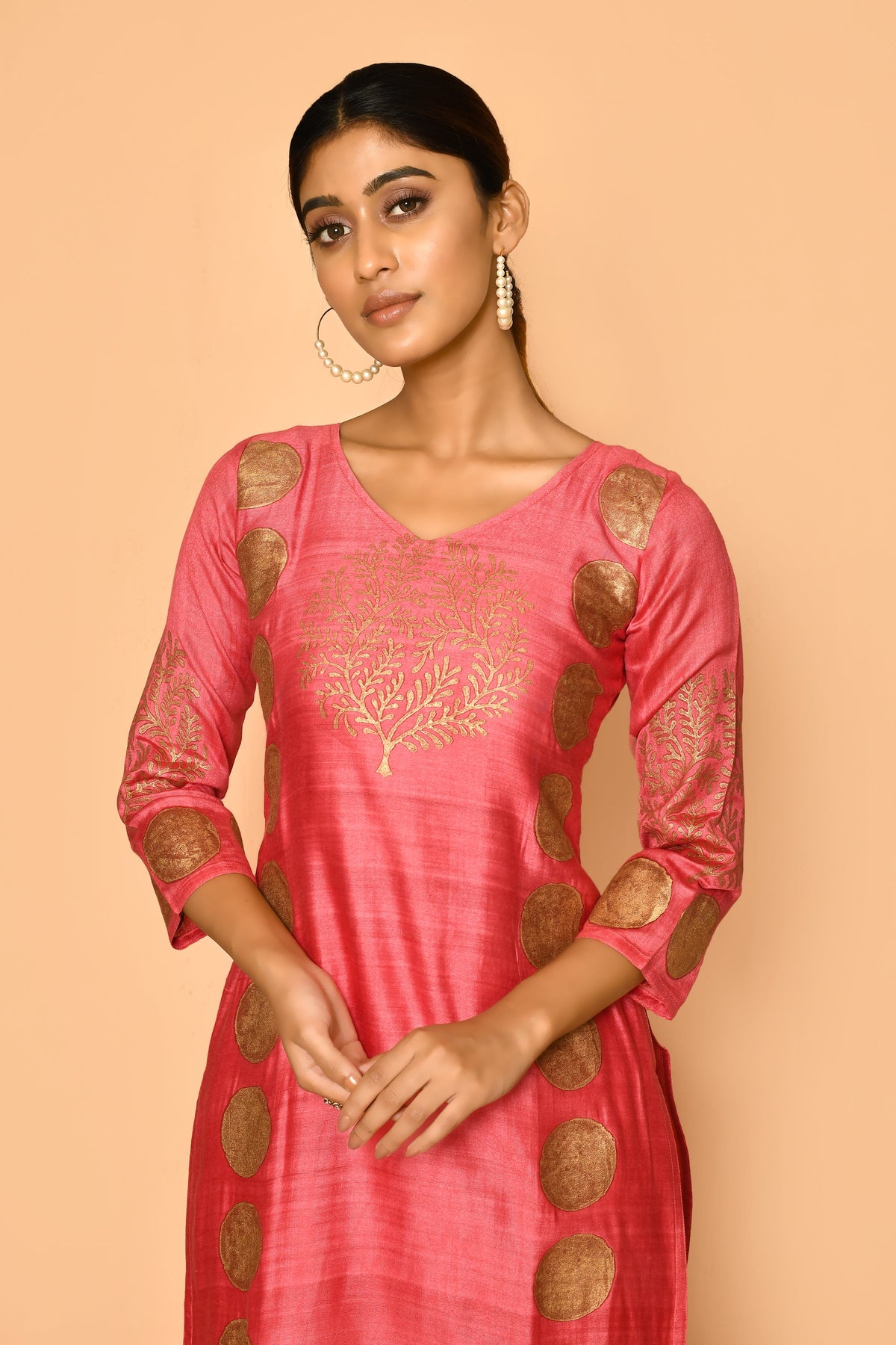 Ruby Handloom cotton silk kurta for women